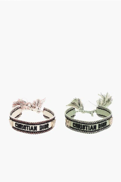 Dior Fabric J'a 2-bracelet Set Grösse Unica