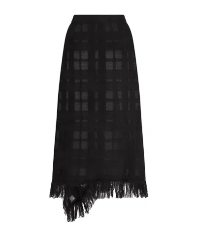 Dior Falling Mid-length Wrap Skirt In Black