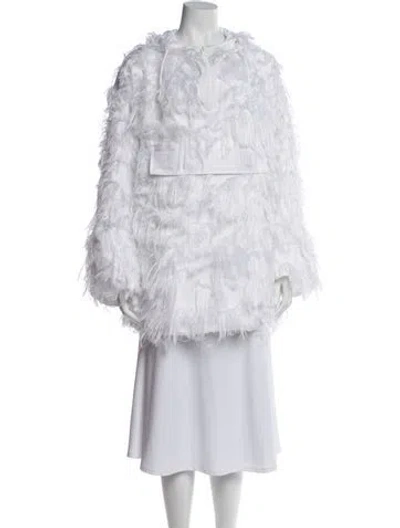 Pre-owned Dior Faux Fur Jacket In White