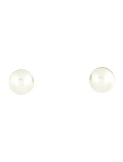 Pre-owned Dior Faux Pearl & Crystal Tribales Earrings In Pink