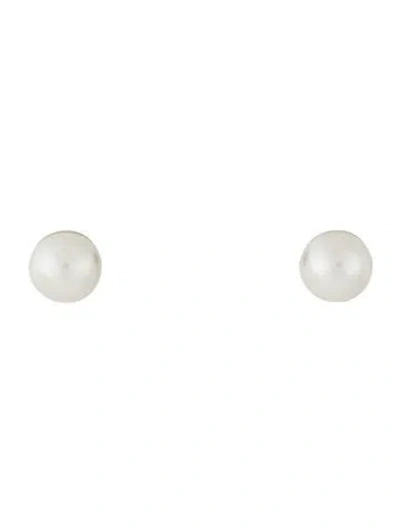 Pre-owned Dior Faux Pearl Mise En  Tribales Earrings In Black