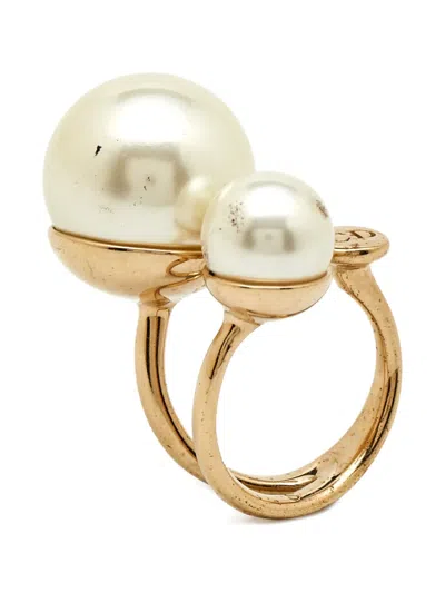 Pre-owned Dior Faux-pearl Ring
