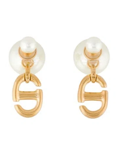 Pre-owned Dior Faux Pearl Triables Earrings In Multi