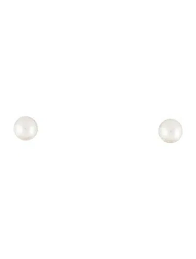 Pre-owned Dior Faux Pearl Tribales Drop Earrings In White