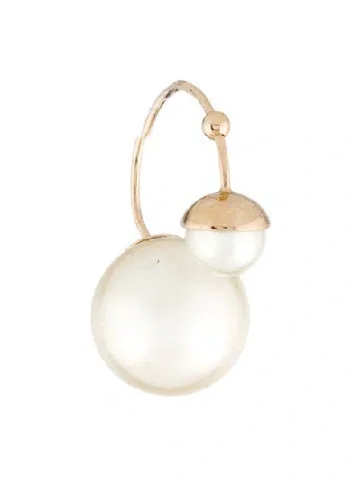 Pre-owned Dior Faux Pearl Ultra Single Earring In Multi