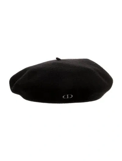 Pre-owned Dior Felt Beret W/tags In Black