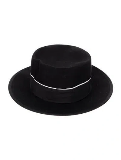 Pre-owned Dior Felt Odeo Hat In Black