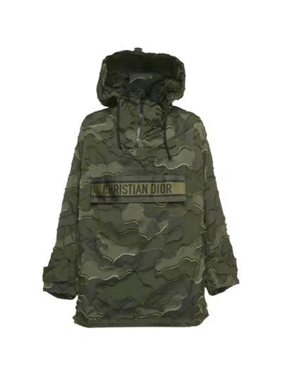 Pre-owned Dior Fil Coupé Camouflage Hoodie In Green