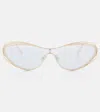 Shop Dior Fil M1u Cat-eye Sunglasses In Grey
