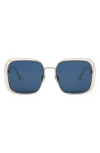 Dior Fil S1u Sunglasses In Shiny Gold Dh/blue