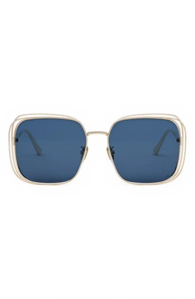 Dior Fil S1u Sunglasses In Gold/blue Solid