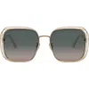 Dior Fil S1u Sunglasses In Shiny Rose Gold / Green