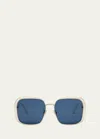 Dior Fil S1u Sunglasses In Shiny Gold