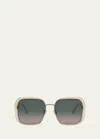 Dior Fil S1u Sunglasses In Gold/green Gradient