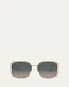 Dior Fil S1u Sunglasses In Shiny Rose Gold Gradient Green