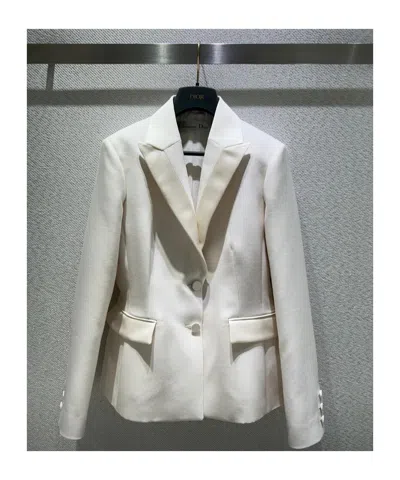 Dior Fitted Jacket In Neutral