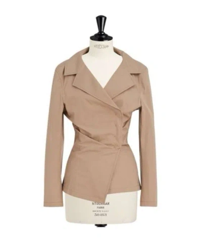 Dior Fitted Jacket In Nude