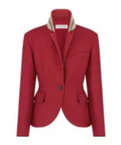 Dior Fitted Jacket In Red