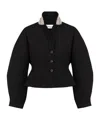 Dior Fitted Jacket With Puffed Sleeves In Black