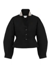 Dior Fitted Jacket With Puffed Sleeves In Black