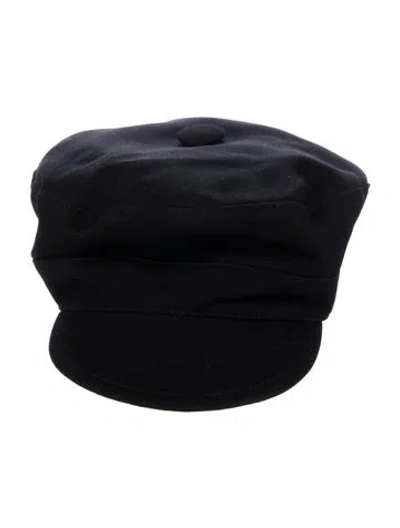 Pre-owned Dior Fitted Newsboy Cap In Black