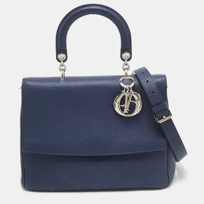 Pre-owned Dior Flap Bag In Blue