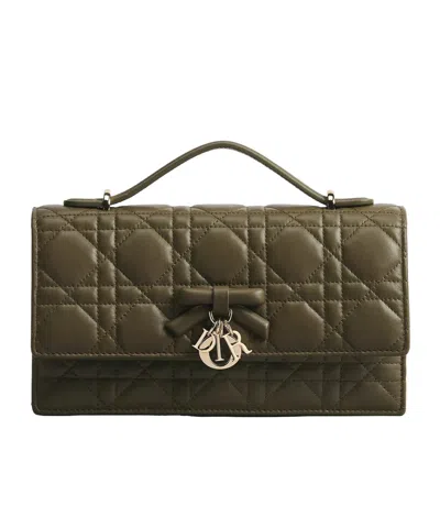 Dior Flap Shoulder Bag In Green