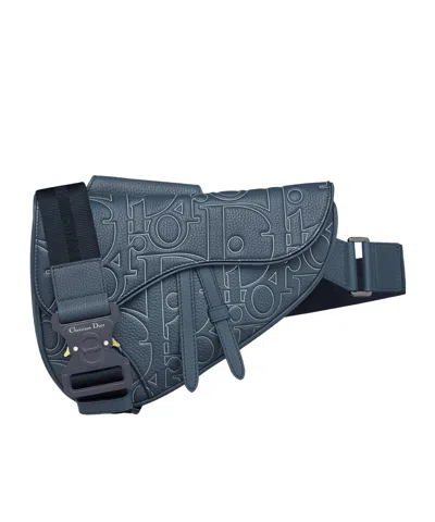 Dior Flap Shoulder Bag In Navy Blue