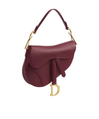 Dior Flap Shoulder Bag In Red