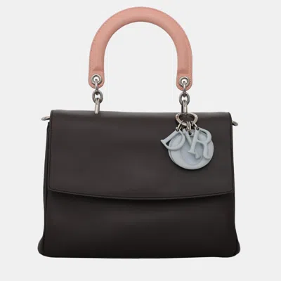 Pre-owned Dior Flap Top Handle Bag In Brown