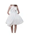 Dior Flared Draped Dress In White