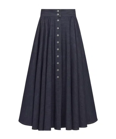 Dior Flared Skirt In Blue