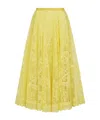 Dior Flared Skirt In Lemon Yellow
