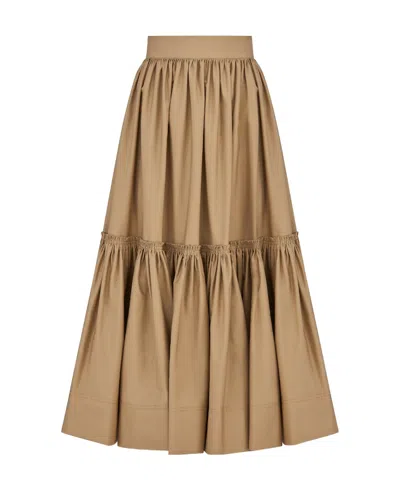 Dior Flared Skirt In Nude