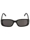 Dior Flat Rectangle Classic Sunglasses In 01a - Black