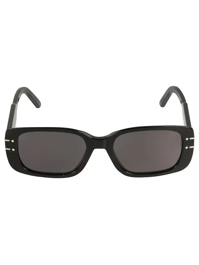 Dior Flat Rectangle Classic Sunglasses In 01a - Black