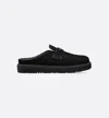 Dior Suede Mules Round Toe Rubber Sole In Black