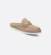 Dior Christian  Boy Logo Debossed Slip-on Sandals In Brown