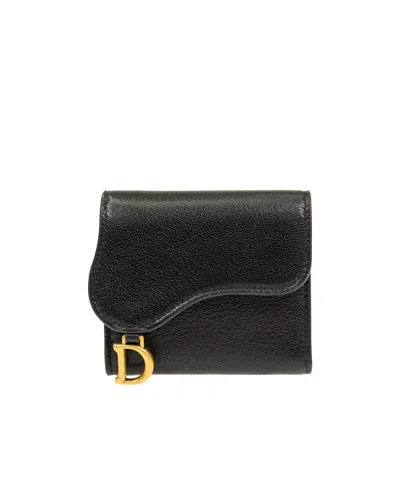 Dior Flip Wallet In Black