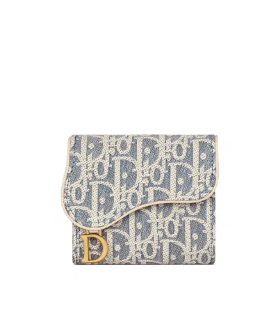 Dior Flip Wallet In Gray