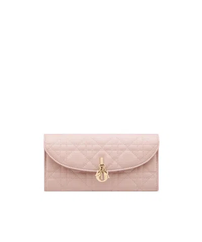 Dior Flip Wallet In Pink