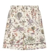 Dior Floral Pattern Shorts In White