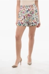 Dior Floral Patterned Silk Shorts