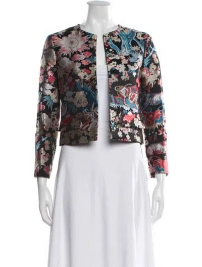 Pre-owned Dior Floral Print Jacket In Black