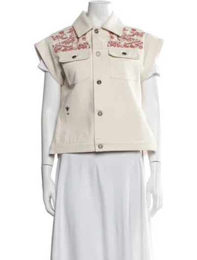 Pre-owned Dior Floral Print Jacket In Neutral