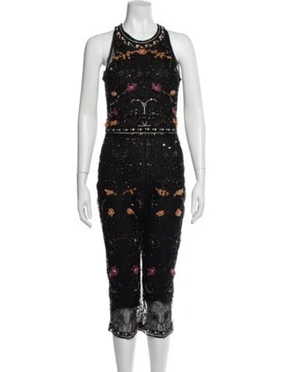 Pre-owned Dior Floral Print Knee-length Dress In Black