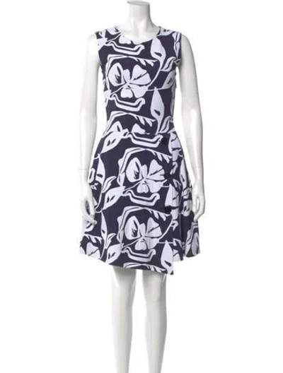 Pre-owned Dior Floral Print Knee-length Dress In Multi