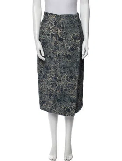 Pre-owned Dior Floral Print Midi Length Skirt