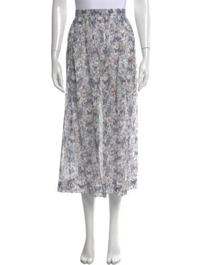 Pre-owned Dior Floral Print Midi Length Skirt In Multi
