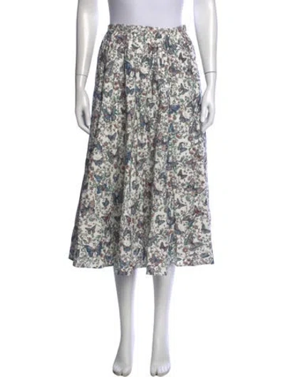 Pre-owned Dior Floral Print Midi Length Skirt In Multicolor